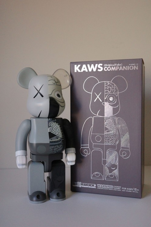 Kaws X Be@rbrick Original Fake Dissected 400% (Grey)
