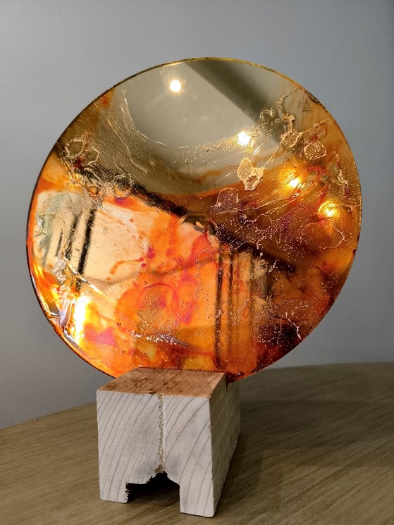 Hermes orange planete solar sun space design gold or