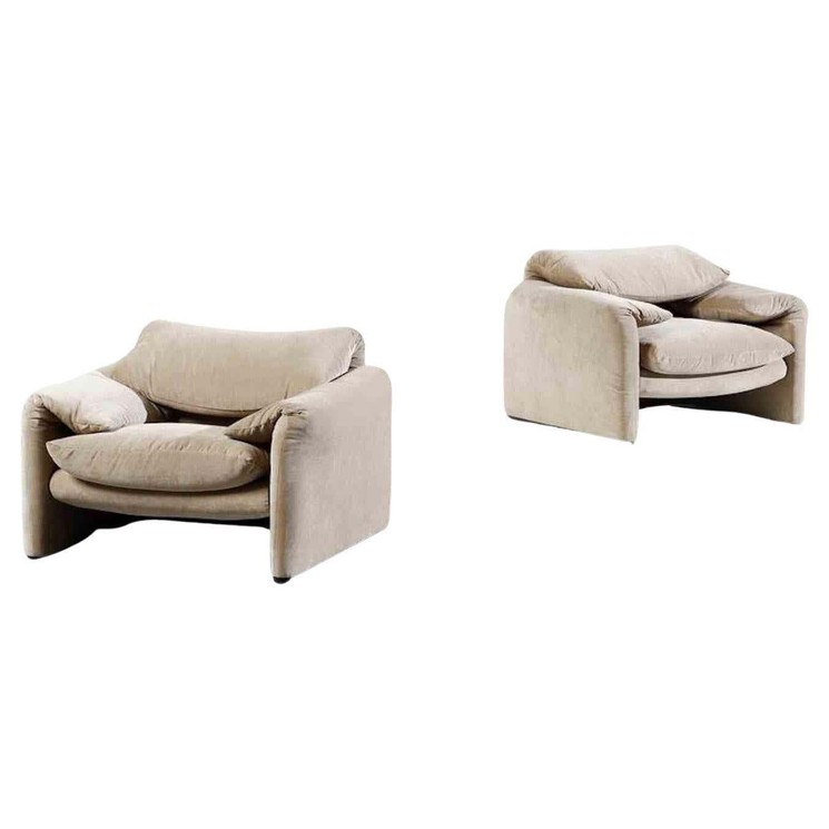 Pair of Maralunga Armchairs