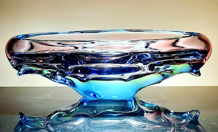 Rare 3 colorlarge XL artistic bowlJardiniere